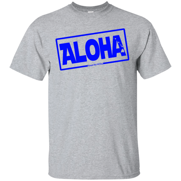Aloha Hawai'i Nei (Islands blue ink) Ultra Cotton T-Shirt, T-Shirts, Hawaii Nei All Day