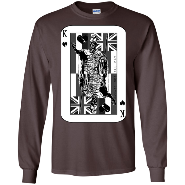The King of Hawai'i Kamehameha (black ink) LS Ultra Cotton T-Shirt, T-Shirts, Hawaii Nei All Day