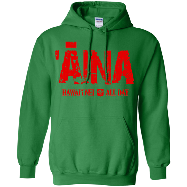 ʻĀina Hawai'i Nei All Day (red ink) Pullover Hoodie, Sweatshirts, Hawaii Nei All Day