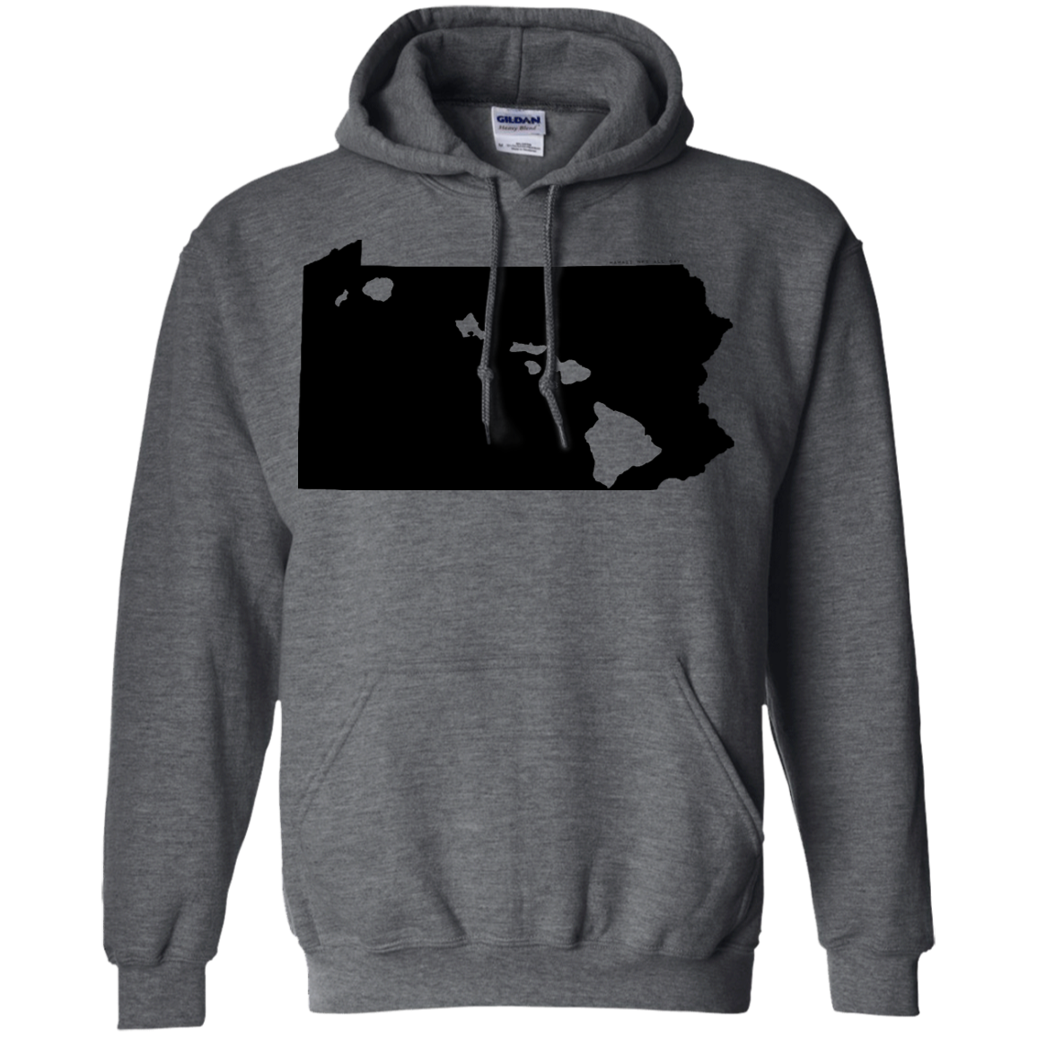 Living in Pennsylvania with Hawaii Roots Pullover Hoodie 8 oz., Sweatshirts, Hawaii Nei All Day