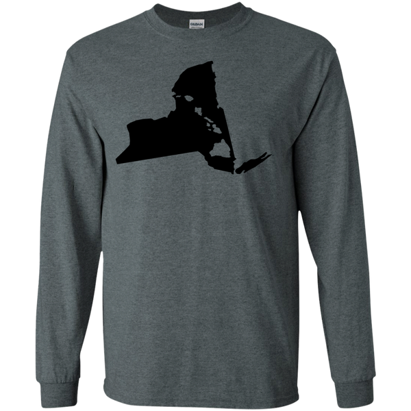 Living In New York With Hawaii Roots LS Ultra Cotton T-Shirt, T-Shirts, Hawaii Nei All Day