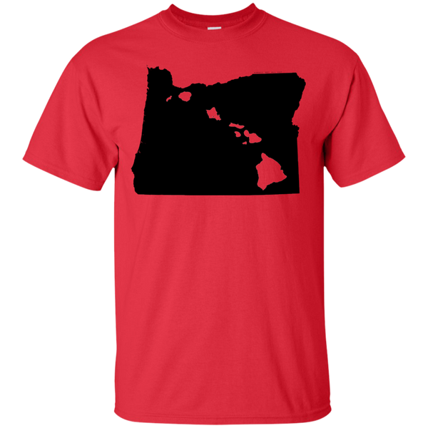 Living in Oregon with Hawaii Roots Ultra Cotton T-Shirt, T-Shirts, Hawaii Nei All Day