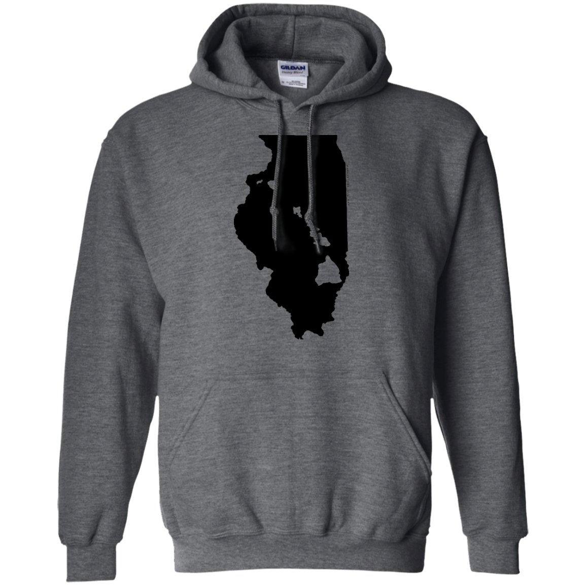 Living in Illinois with Hawaii Roots Pullover Hoodie 8 oz., Sweatshirts, Hawaii Nei All Day