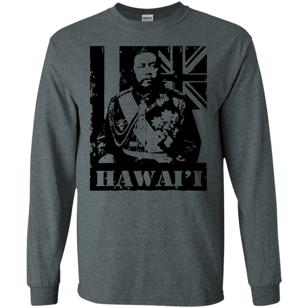 Hawai'i King Kalakaua LS Ultra Cotton T-Shirt, T-Shirts, Hawaii Nei All Day