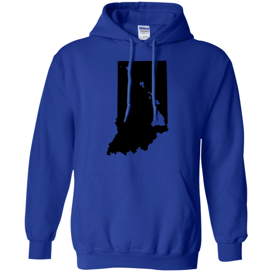 Living in Indiana with Hawaii Roots Pullover Hoodie 8 oz., Sweatshirts, Hawaii Nei All Day