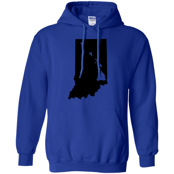 Living in Indiana with Hawaii Roots Pullover Hoodie 8 oz., Sweatshirts, Hawaii Nei All Day