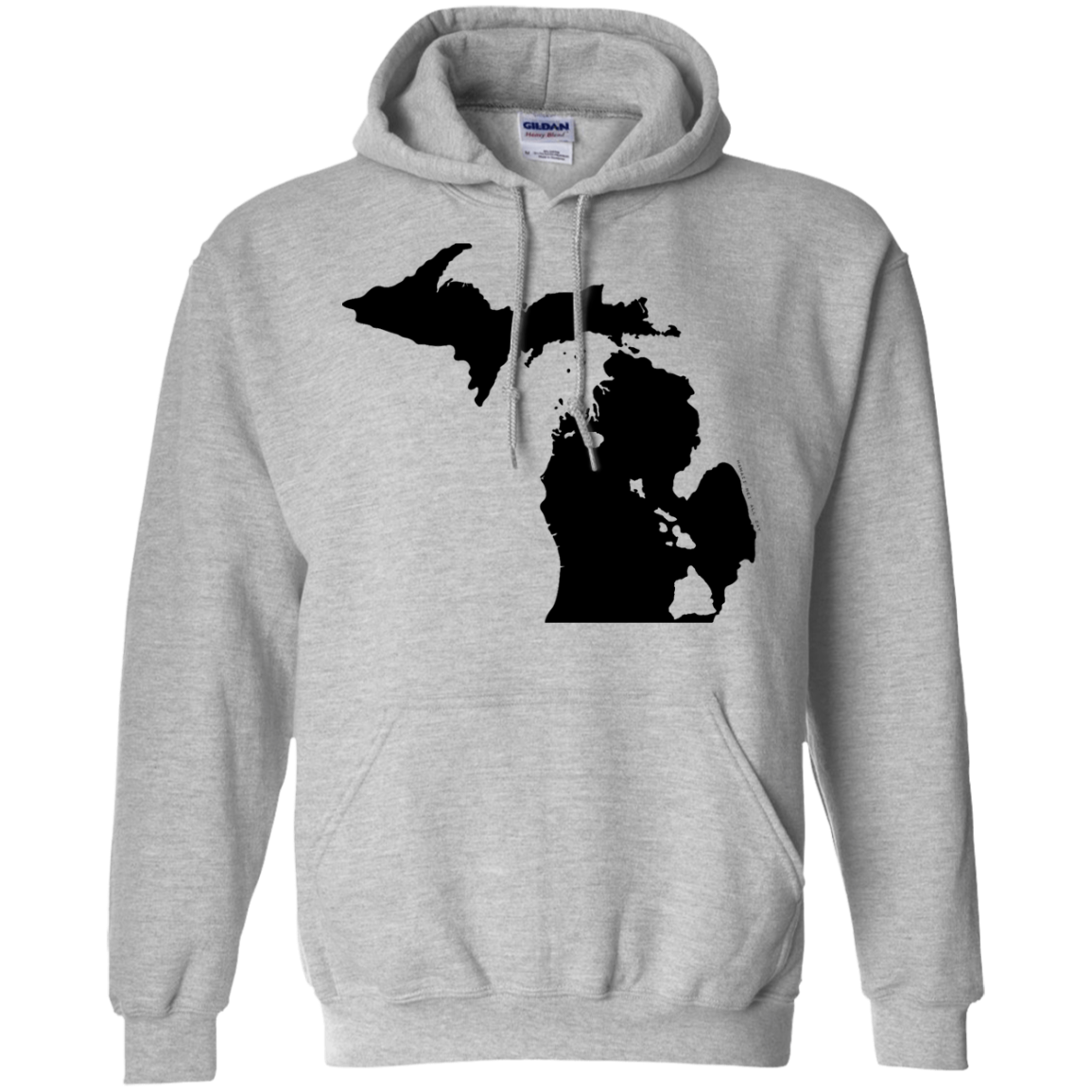 Living in Michigan with Hawaii Roots Pullover Hoodie 8 oz., Sweatshirts, Hawaii Nei All Day