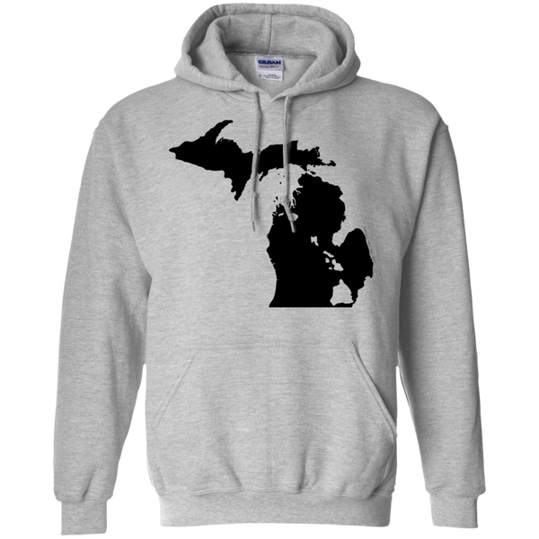 Living in Michigan with Hawaii Roots Pullover Hoodie 8 oz., Sweatshirts, Hawaii Nei All Day