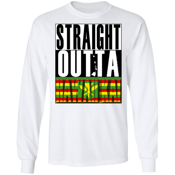 Straight Outta Hawaii Kai(Kanaka Maoli) LS T-Shirt, T-Shirts, Hawaii Nei All Day