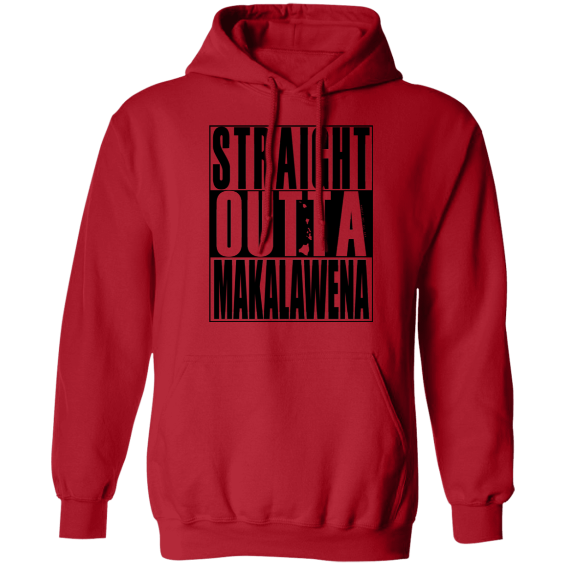 Straight Outta Makalawena(black ink) Pullover Hoodie