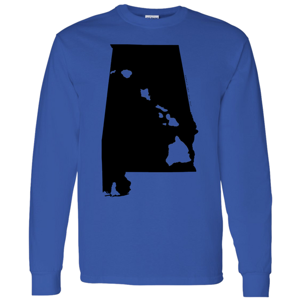 Living in Alabama with Hawaii Roots LS T-Shirt, T-Shirts, Hawaii Nei All Day