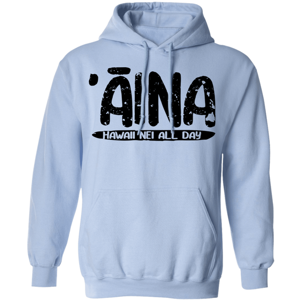 ʻĀina Hawai'i (black ink variant) Pullover Hoodie
