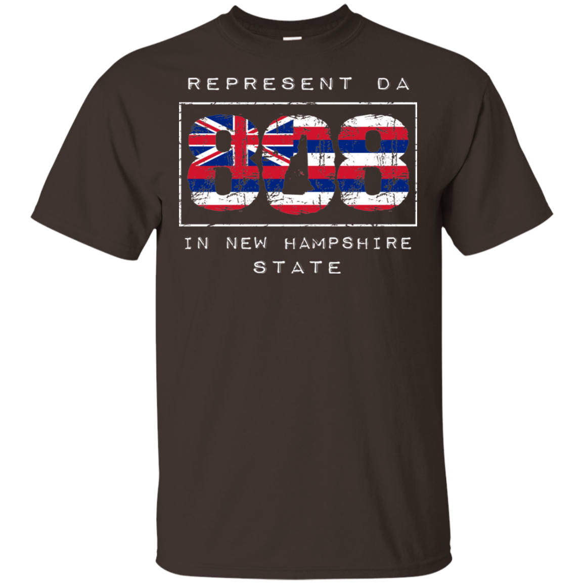 Rep Da 808 In New Hampshire State Ultra Cotton T-Shirt, T-Shirts, Hawaii Nei All Day