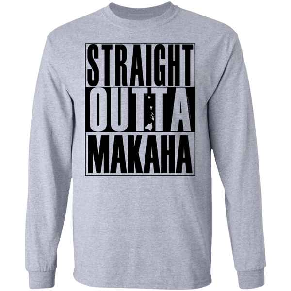 Straight Outta Makaha (black ink) LS T-Shirt