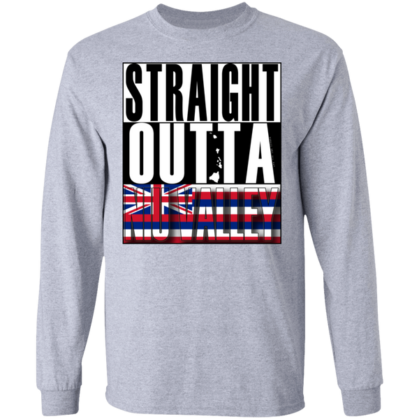 Straight Outta Niu Valley LS Ultra Cotton T-Shirt, T-Shirts, Hawaii Nei All Day
