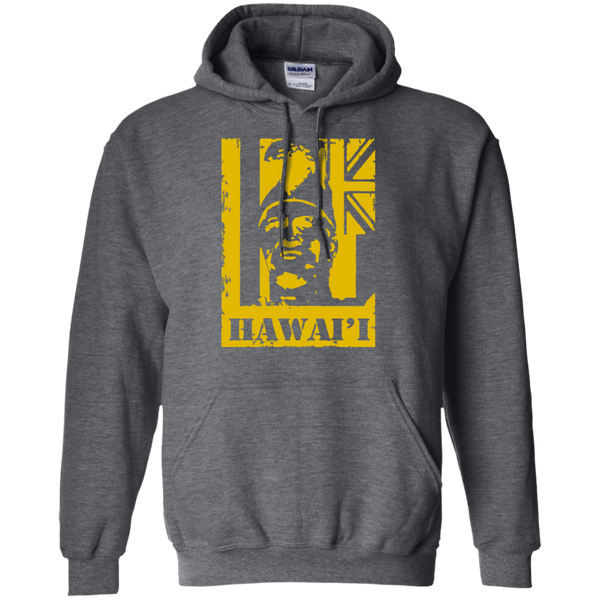 Hawai'i King Kamehameha (yellow) Pullover Hoodie, Sweatshirts, Hawaii Nei All Day