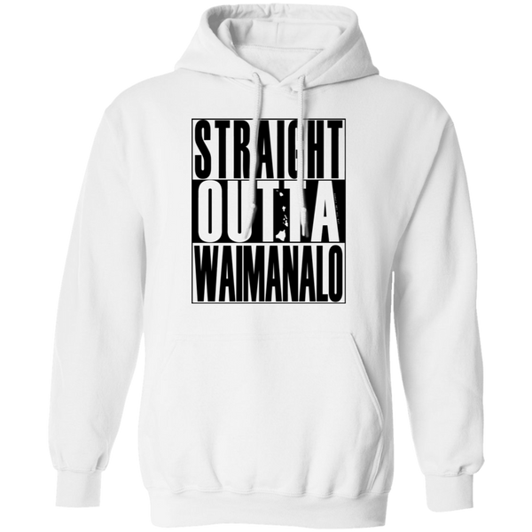 Straight Outta Waimanalo (black ink) Pullover Hoodie
