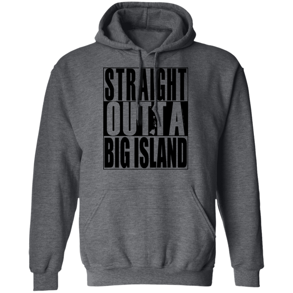 Straight Outta Big Island(black ink) Pullover Hoodie