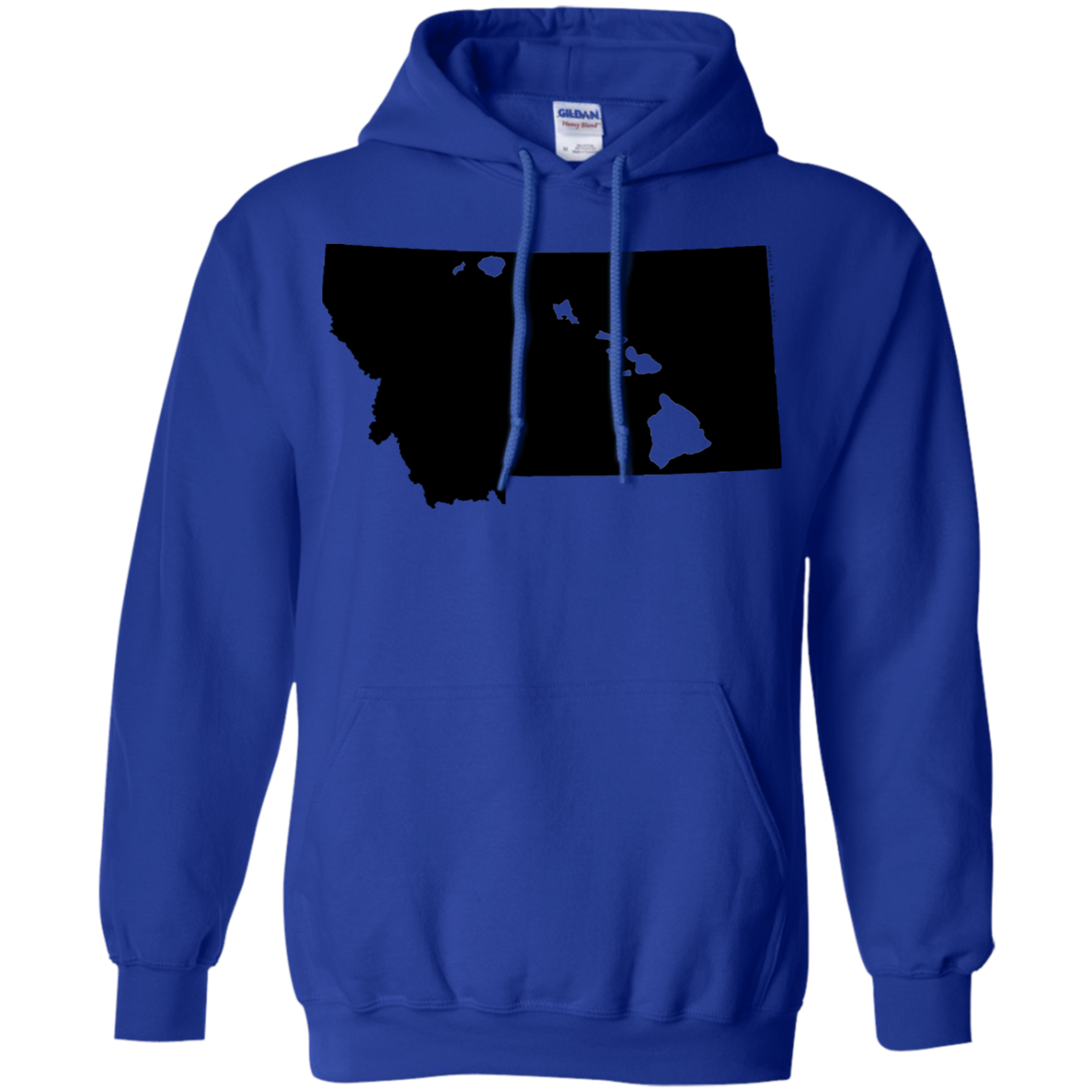 Living in Montana with Hawaii Roots Pullover Hoodie 8 oz., Sweatshirts, Hawaii Nei All Day