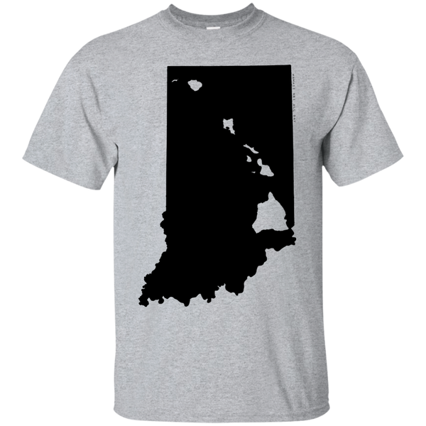 Living in Indiana with Hawaii Roots Ultra Cotton T-Shirt, T-Shirts, Hawaii Nei All Day