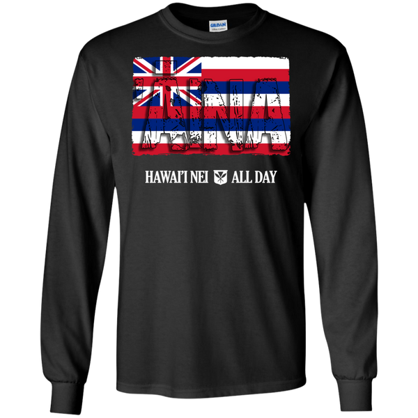 ʻĀina Hawai'i Nei LS Ultra Cotton T-Shirt, T-Shirts, Hawaii Nei All Day