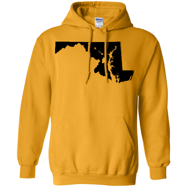 Living in Maryland with Hawaii Roots Pullover Hoodie 8 oz., Sweatshirts, Hawaii Nei All Day