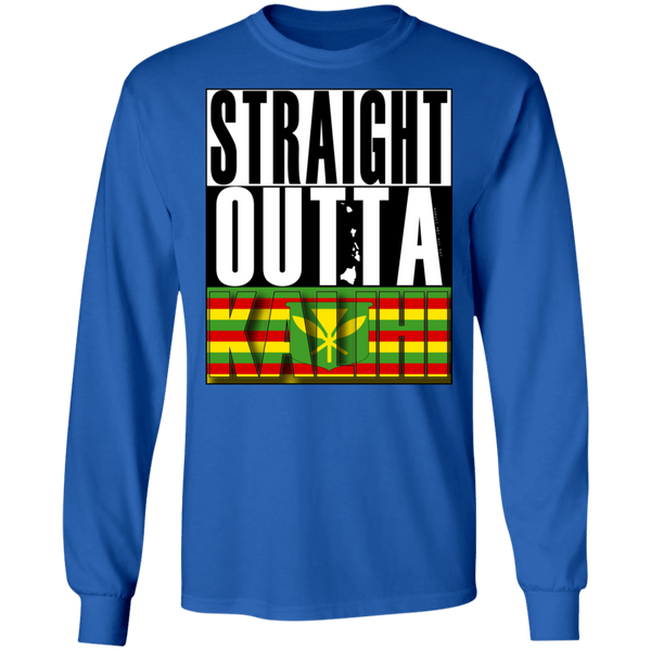 Straight Outta Kalihi (Kanaka Maoli) LS T-Shirt, T-Shirts, Hawaii Nei All Day