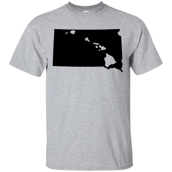 Living in South Dakota with Hawaii Roots Ultra Cotton T-Shirt, T-Shirts, Hawaii Nei All Day