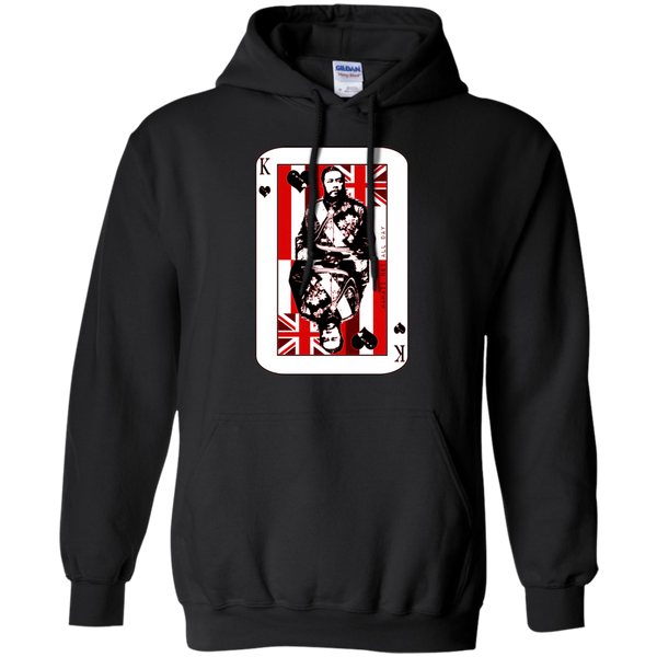 The King of Hawai'i Kalakaua(red ink) Pullover Hoodie, Sweatshirts, Hawaii Nei All Day