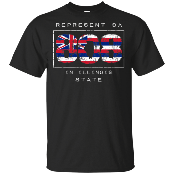 Rep Da 808 In Illinois State Ultra Cotton T-Shirt, T-Shirts, Hawaii Nei All Day