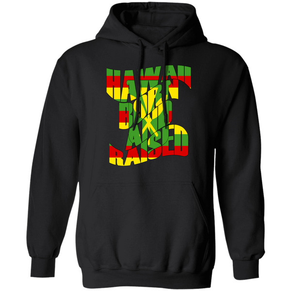 Hawaii Born and Raised Kanaka Maoli Flag Pullover Hoodie