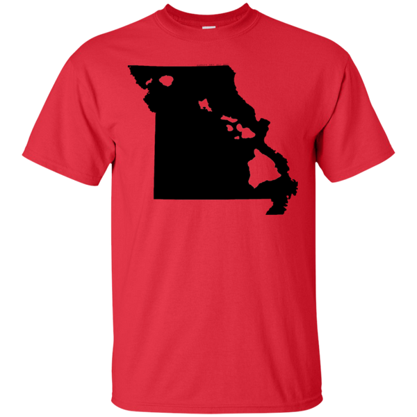 Living in Missouri with Hawaii Roots Ultra Cotton T-Shirt, T-Shirts, Hawaii Nei All Day