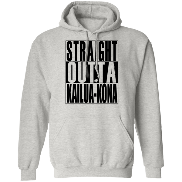 Straight Outta Kailua-Kona(black ink) Pullover Hoodie