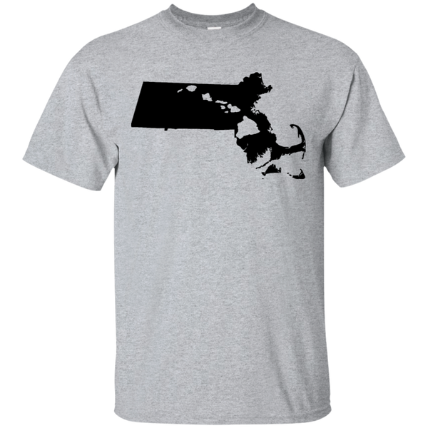 Living in Massachusetts with Hawaii Roots Ultra Cotton T-Shirt, T-Shirts, Hawaii Nei All Day