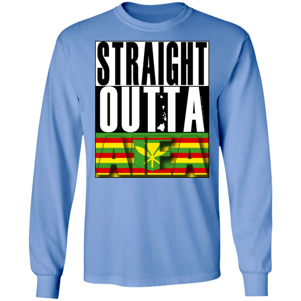 Straight Outta Aiea (Kanaka Maoli) LS T-Shirt, T-Shirts, Hawaii Nei All Day