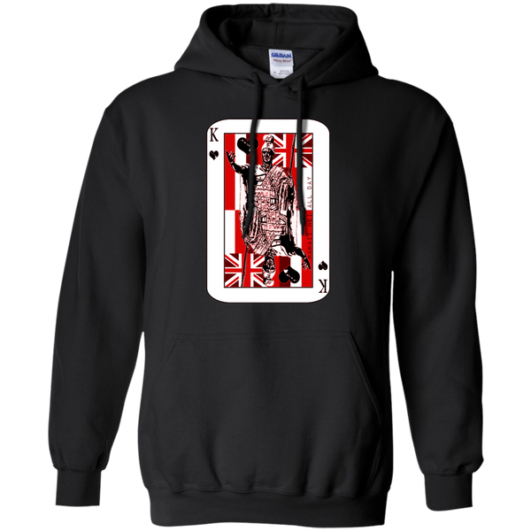 The King of Hawai'i Kamehameha (red ink) Pullover Hoodie, Sweatshirts, Hawaii Nei All Day