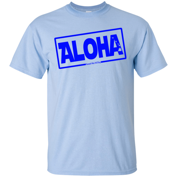 Aloha Hawai'i Nei (Islands blue ink) Ultra Cotton T-Shirt, T-Shirts, Hawaii Nei All Day