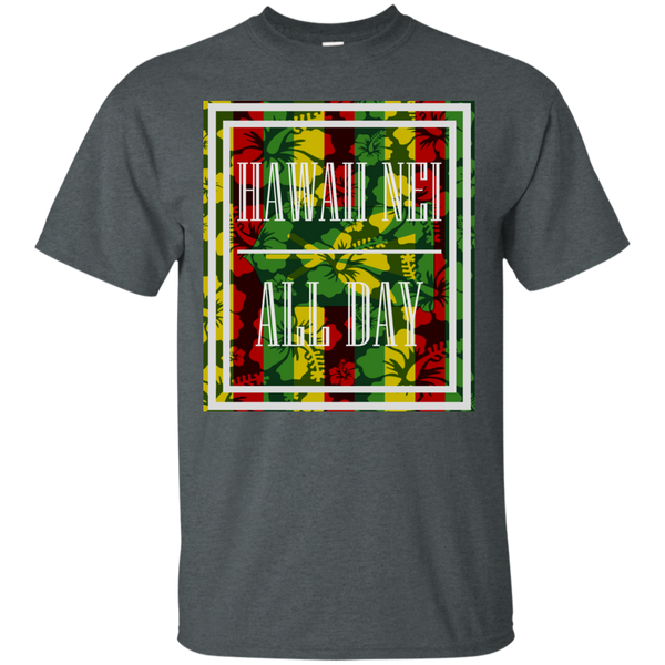 Hawai'i Floral Kanaka Maoli Ultra Cotton T-Shirt, T-Shirts, Hawaii Nei All Day