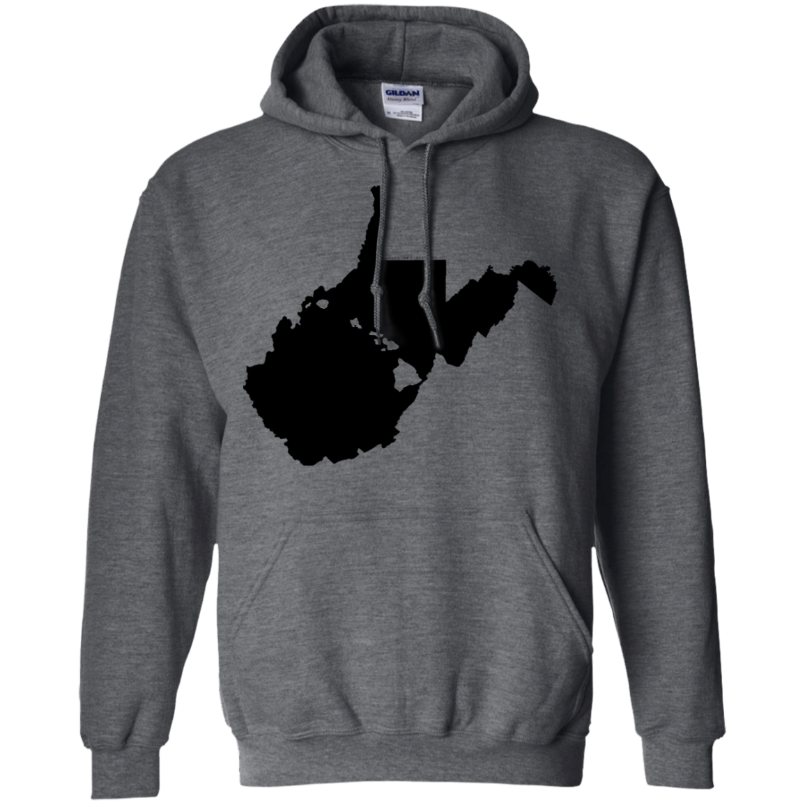 Living in West Virginia with Hawaii Roots Pullover Hoodie 8 oz., Sweatshirts, Hawaii Nei All Day