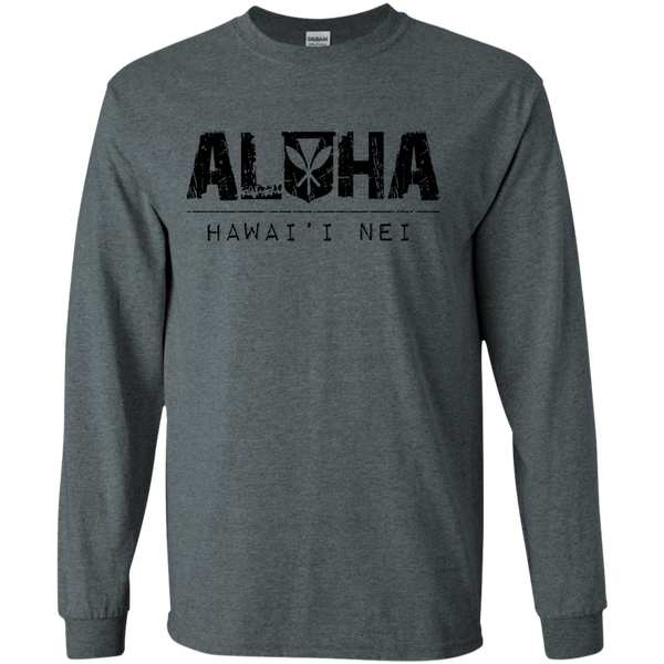Aloha Hawai'i Nei LS Ultra Cotton T-Shirt, T-Shirts, Hawaii Nei All Day