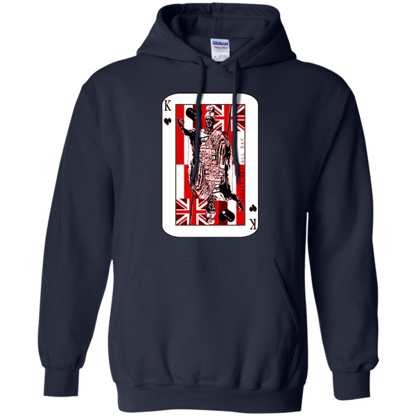 The King of Hawai'i Kamehameha (red ink) Pullover Hoodie, Sweatshirts, Hawaii Nei All Day