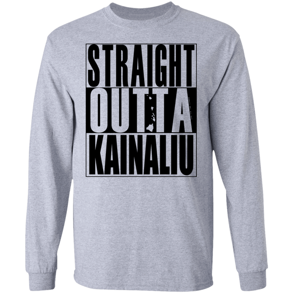 Straight Outta Kainaliu (black ink) LS T-Shirt