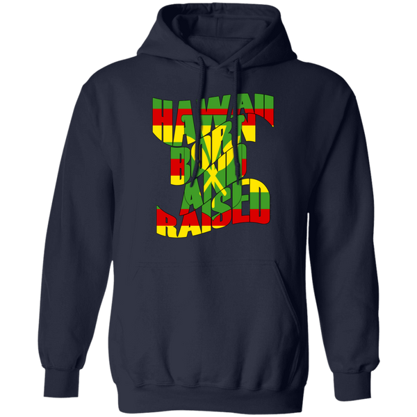 Hawaii Born and Raised Kanaka Maoli Flag Pullover Hoodie