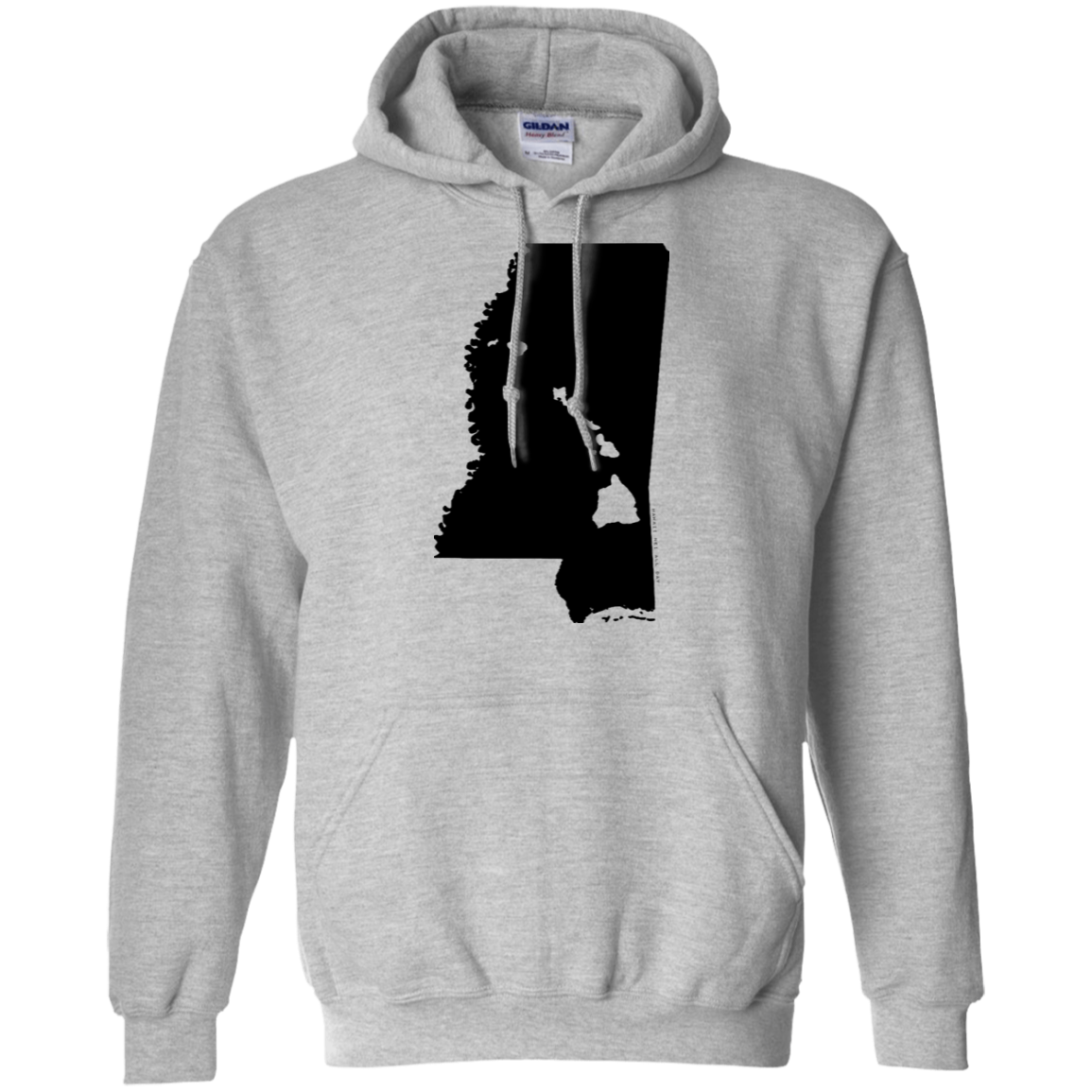 Living in Mississippi with Hawaii Roots Pullover Hoodie 8 oz., Sweatshirts, Hawaii Nei All Day