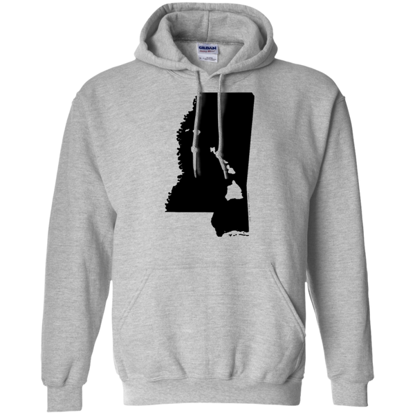 Living in Mississippi with Hawaii Roots Pullover Hoodie 8 oz., Sweatshirts, Hawaii Nei All Day