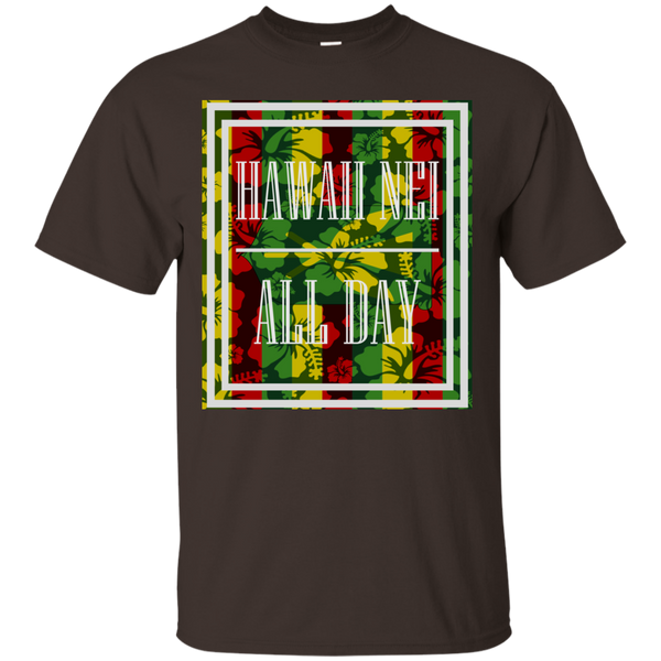 Hawai'i Floral Kanaka Maoli Ultra Cotton T-Shirt, T-Shirts, Hawaii Nei All Day