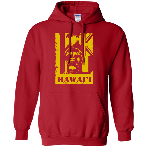 Hawai'i King Kamehameha (yellow) Pullover Hoodie, Sweatshirts, Hawaii Nei All Day