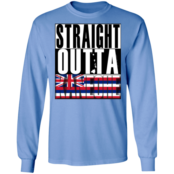 Straight Outta Kaneohe LS Ultra Cotton T-Shirt, T-Shirts, Hawaii Nei All Day