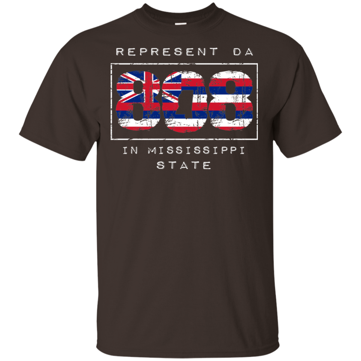 Rep Da 808 In Mississippi State Ultra Cotton T-Shirt, T-Shirts, Hawaii Nei All Day
