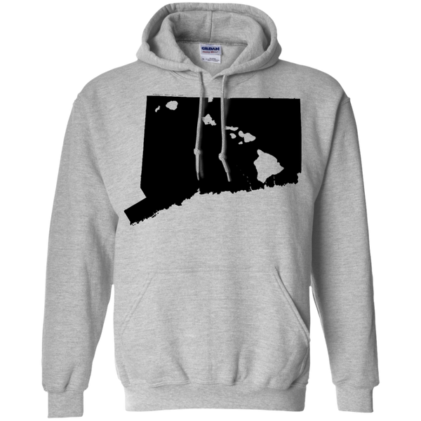 Living in Connecticut with Hawaii Roots Pullover Hoodie, Sweatshirts, Hawaii Nei All Day